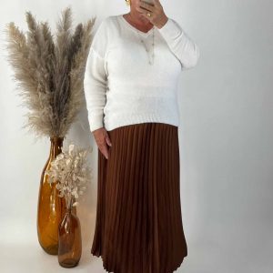 Jupe Longue Satinée Plissée
