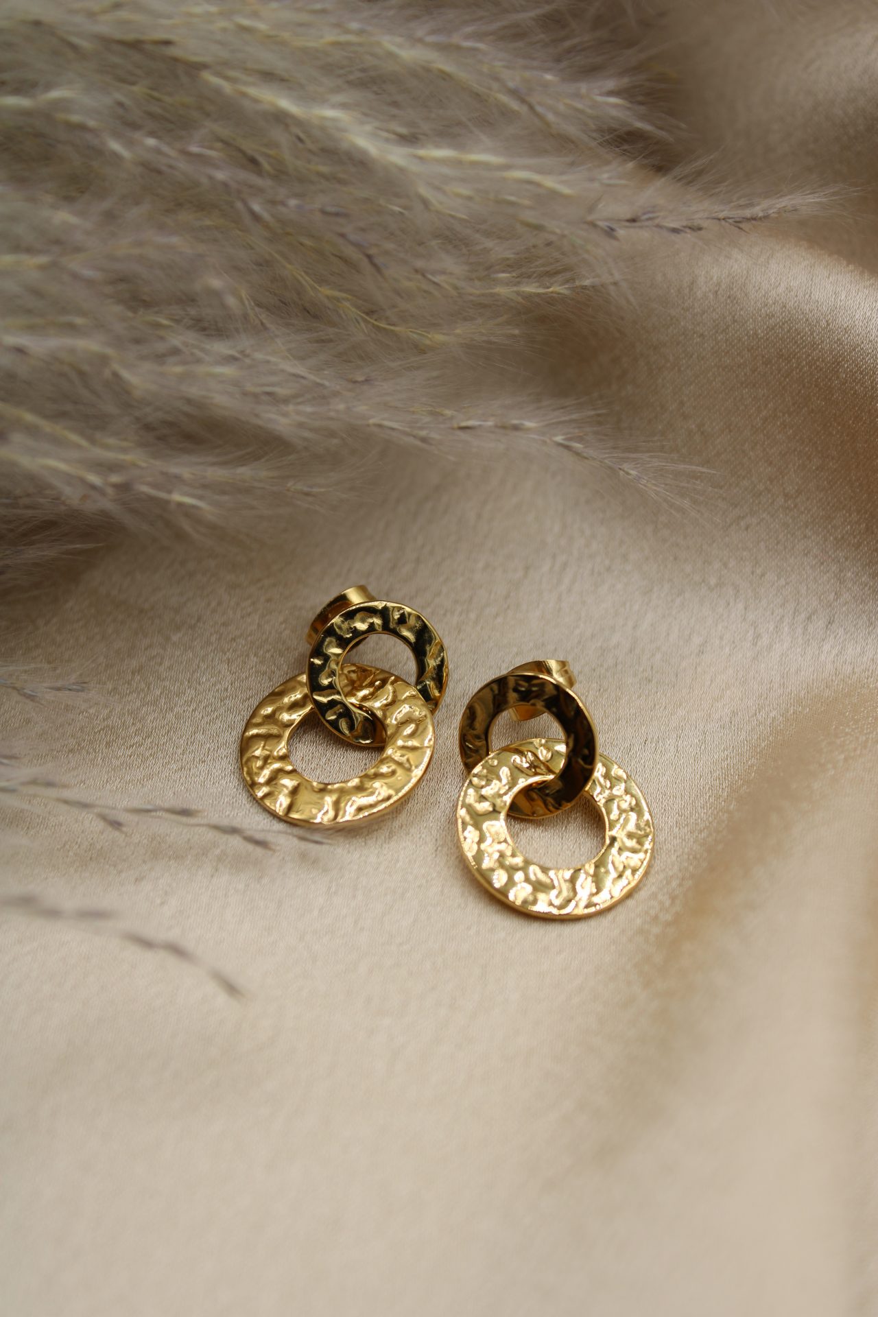 Boucles d’oreilles Anneaux Martelés