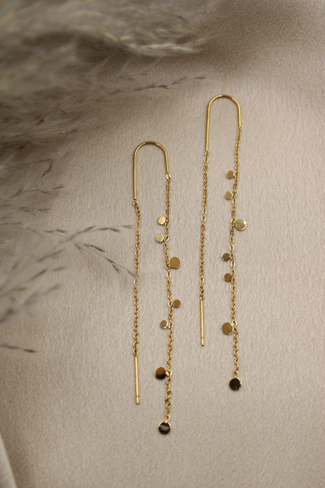 Boucles d’oreilles chaines à pois