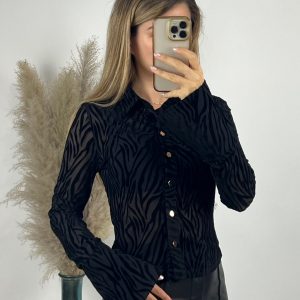 Chemise Courte Mesh - Imprimé Zèbre