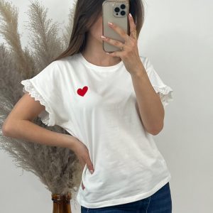 T-shirt à coeur broderie