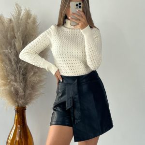 jupe noir cimili cuir