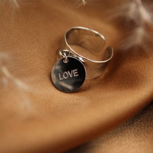 Bague love argent