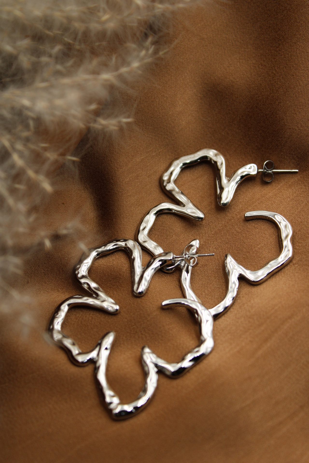 boucles d'oreilles créoles fleurs