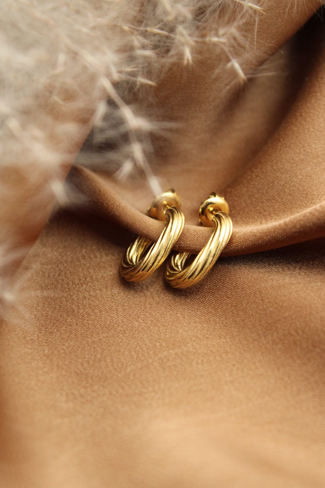 boucles d'oreilles créoles or torsadé