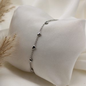 Bracelet argent coeur