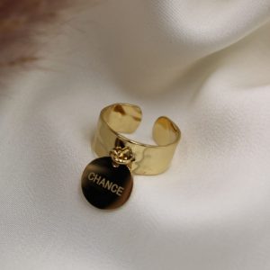 Bague médaillon chance