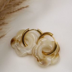 Créoles Fleurs Nacrés