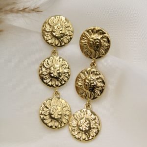 Boucles d’Oreilles soleil doré