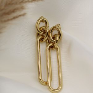 Boucles d’Oreilles liés doré pendantifs