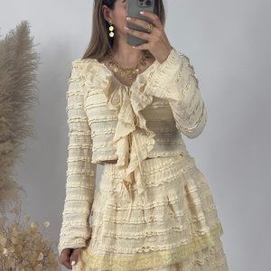 Ensemble Jaune à Dentelle