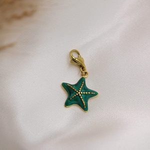 Charm Étoile de Mer Vert Émeraude attache