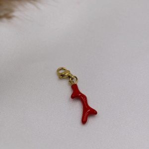 charm corail rouge attache mousqueton