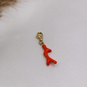 charm corail orange attache mousqueton