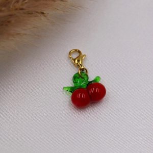 Charm Cerises attache mousqueton
