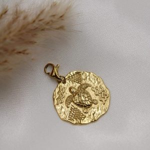 Charm Rond Tortue attache mousqueton