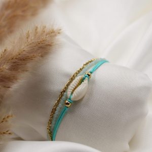bracelet grain de café turquoise