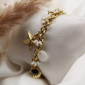 Bracelet Marin étoile de mer et perle