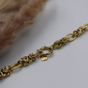 Collier pour charms torsadé doré