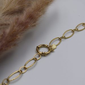 Collier anneaux doré pour personnalisation de bijoux