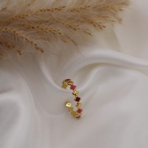 bague fine doré coloré