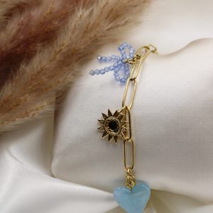 bracelet breloque bleu