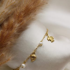 bracelet fin breloque marin