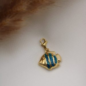 charm poisson bleu attache mousqueton