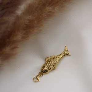 Charm poisson d'or attache mousqueton