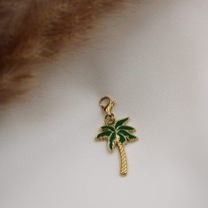 charm palmier vert attache mousqueton
