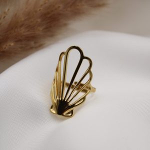 Bague Coquille Saint-Jacques en acier inoxydable