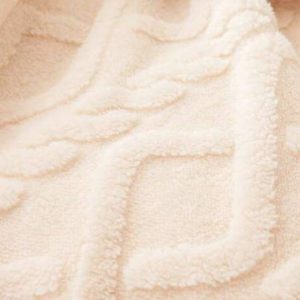 plaid crème tissage doux